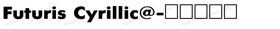 Futuris Cyrillic@字体转换